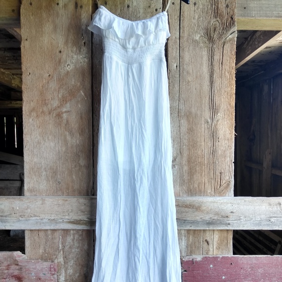 No Boundaries Ladies Small, Strapless Dress, White - Picture 2 of 3